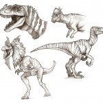 Various dino Sketches