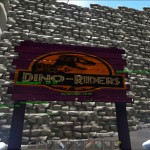 Dino Riders Wooden Billboard