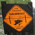 Warning Piranha Sign