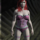 Pink Stripe Heart  Lingerie