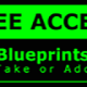 Metal Wall Sign – Access Blueprints – Green and Black