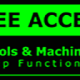 Metal Sign Post – Access Machines – Green and Black
