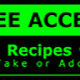 Metal Wall Sign – Access Recipes – Green and Black