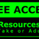 Metal Wall Sign – Access Resources – Green and Black