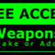 Metal Wall Sign – Access Weapons – Green and Black